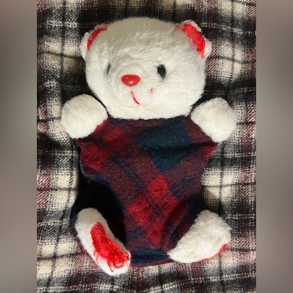 CRĒER - Vintage -Teddy Plaid Overall-Holiday - Picture 2 of 11